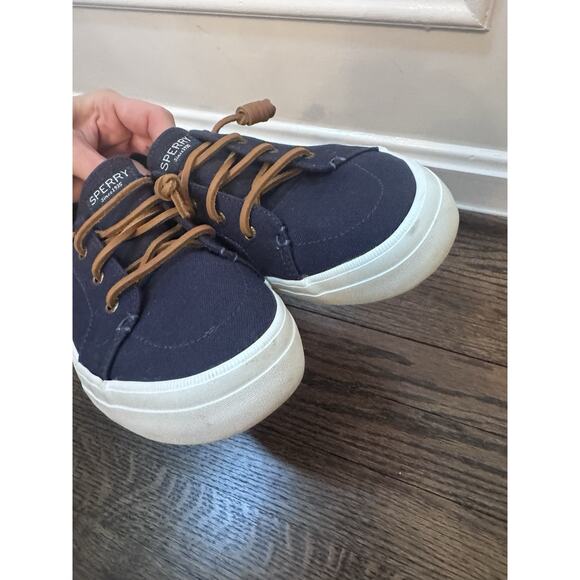 Sperry Crest Vibe Lace Up Navy Blue Canvas Sneaker Women's Size 7.5 - Picture 5 of 15